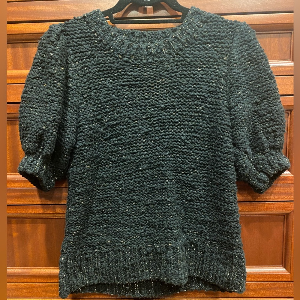 Ulla Johnson gold flecked puff sleeve sweater
